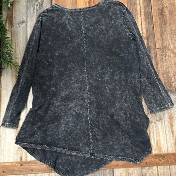 Stonewashed black Jess & Jane tunic Sz Large - Picture 7 of 7